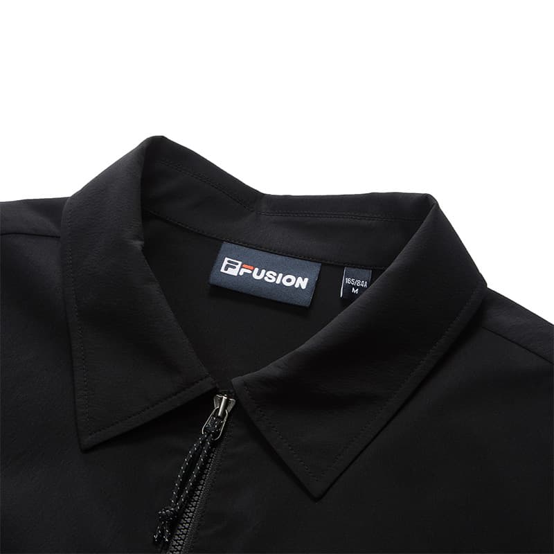 Платье FILA FUSION QR Короткий Sleeved Платье Женские Глубокий черный - изображение 3