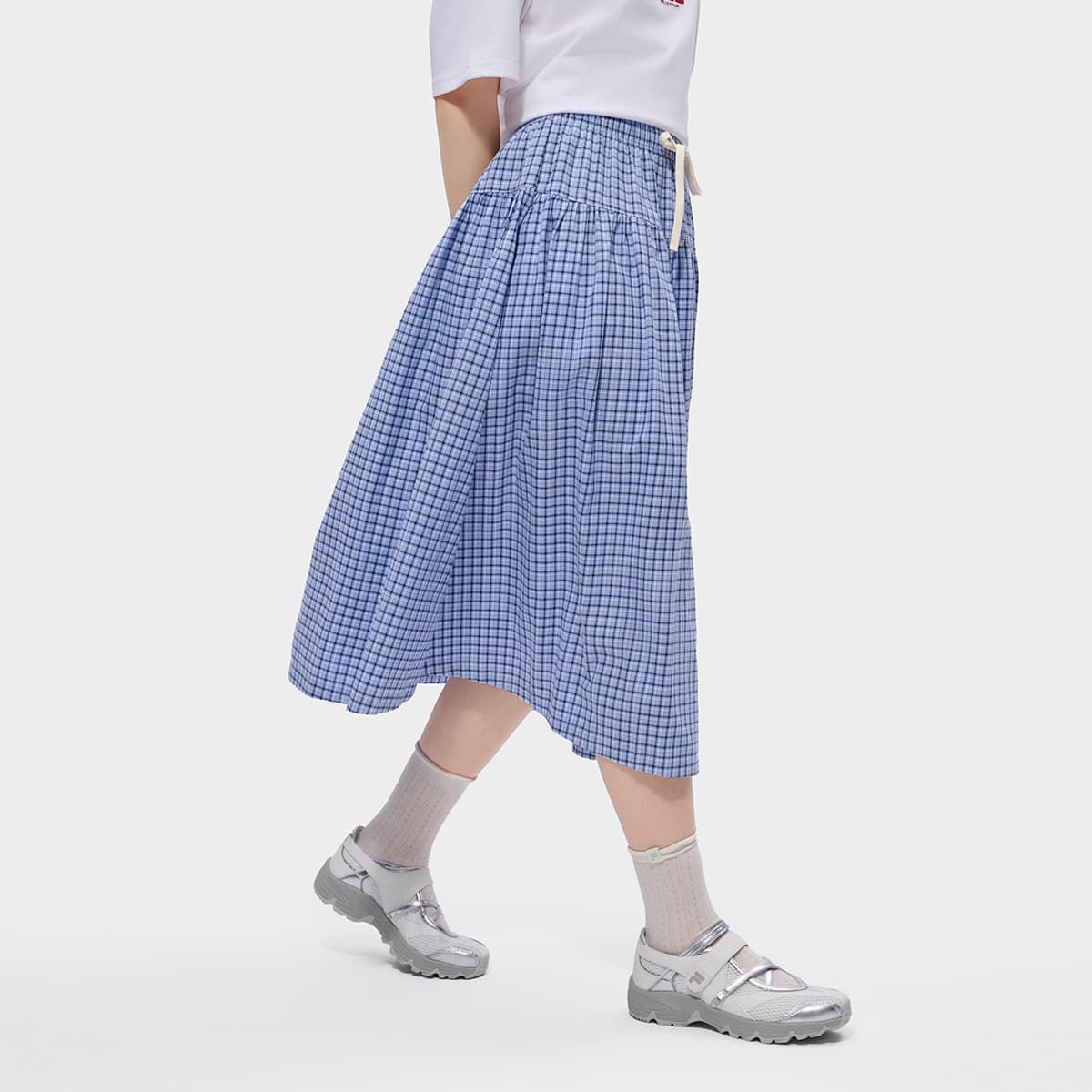 Юбка FILA FUSION Повседневная длинная юбка для жизни женская цвет голубая гортензия - изображение 4