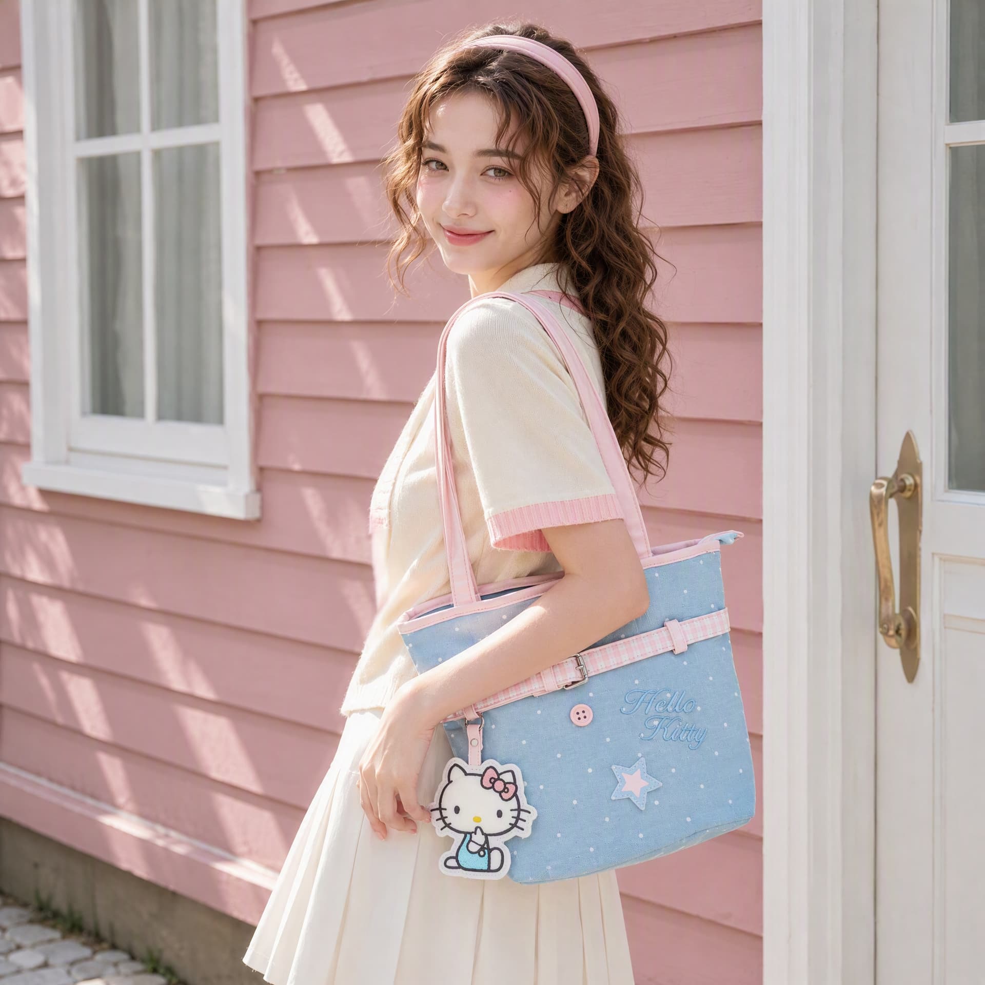 Мини-сумка Sanrio Сумка через плечо Blue (Брелок включен) Женская - изображение 3