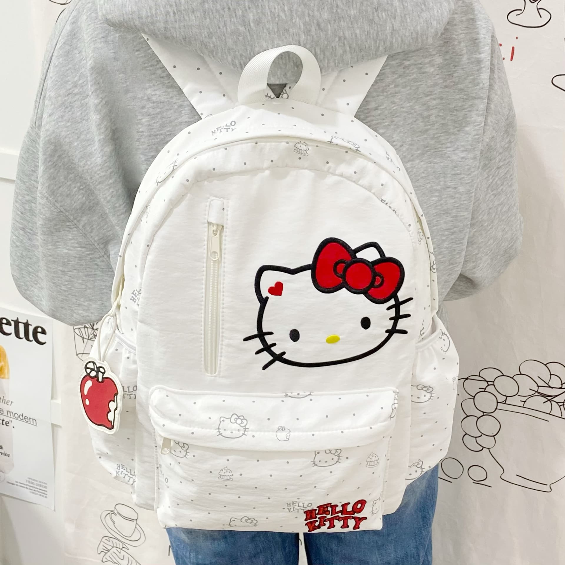 Рюкзак Sanrio Рюкзаки Молоко Белый (Брелок Включен) Женские - изображение 8