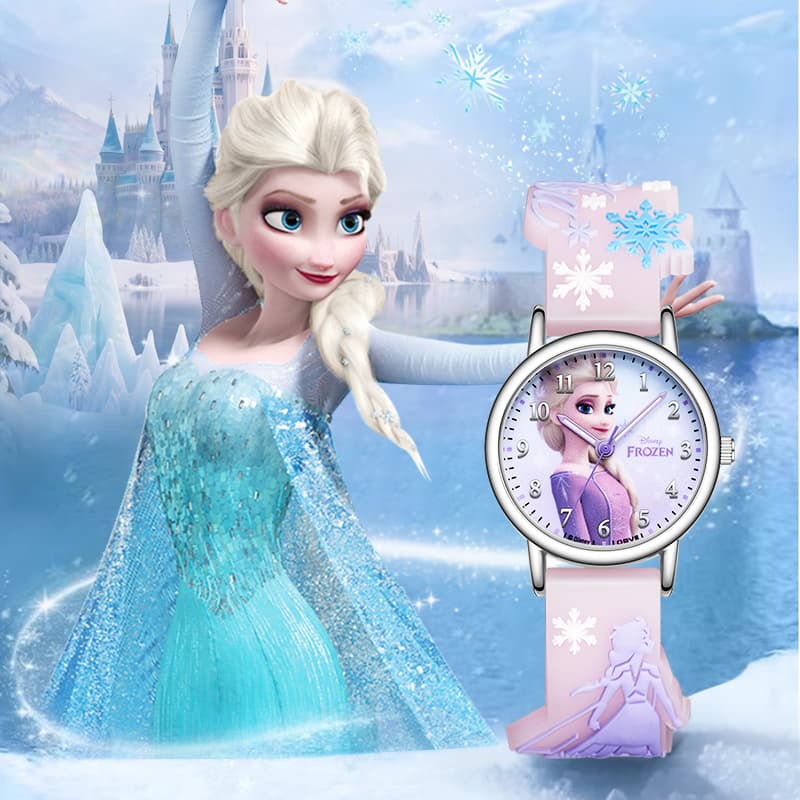 Часы DISNEY FROZEN SERIES Кварцевый механизм Силиконовый ремешок Часы для детей Фиолетовый циферблат - изображение 4