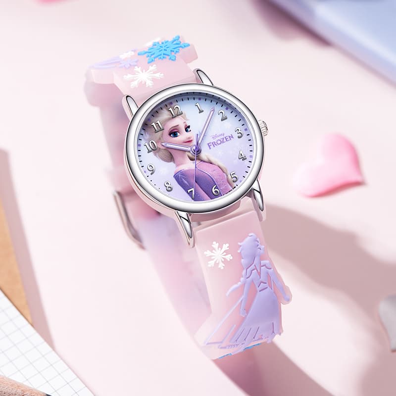 Часы DISNEY FROZEN SERIES Кварцевый механизм Силиконовый ремешок Часы для детей Фиолетовый циферблат - изображение 2