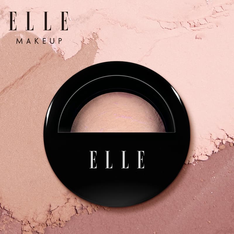 ELLE Marble Pattern Румяна BAKE Порошок Выравнивание тона кожи Легкий Деликатный режим И Эфирный Розовый 6G - изображение 2
