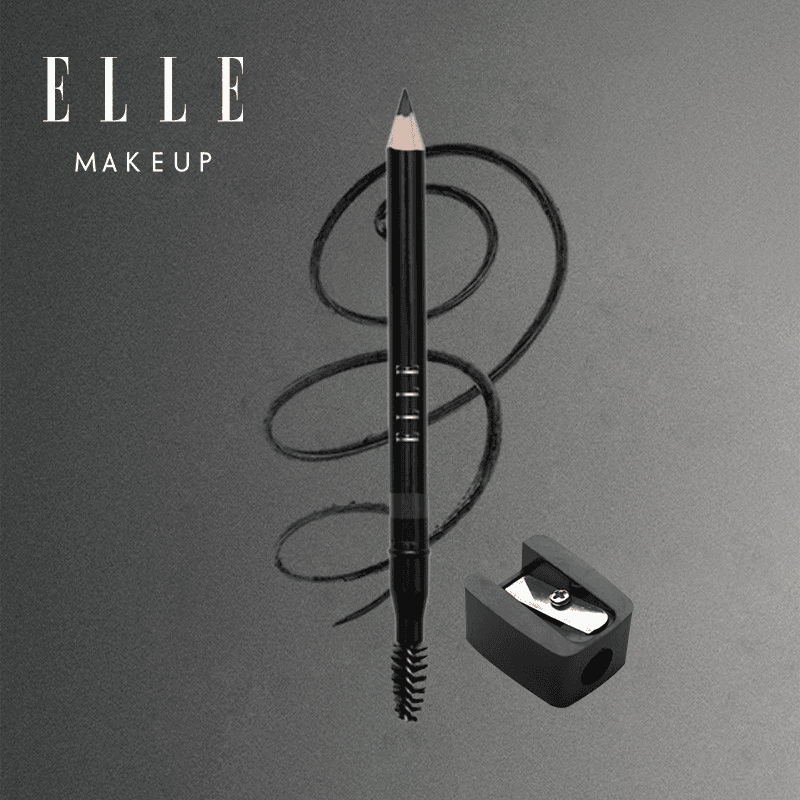 ELLE 3D-эффект Коррекция фигуры Двойная головка Кисть для бровей карандаш Кисть для бровей порошок карандаш - изображение 2