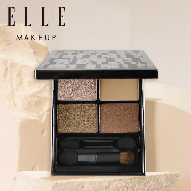 ELLE Radiant Four Цвет Тени для век Сверкающая галактика Земляной тон Повседневная комбинация Макияж - изображение 3