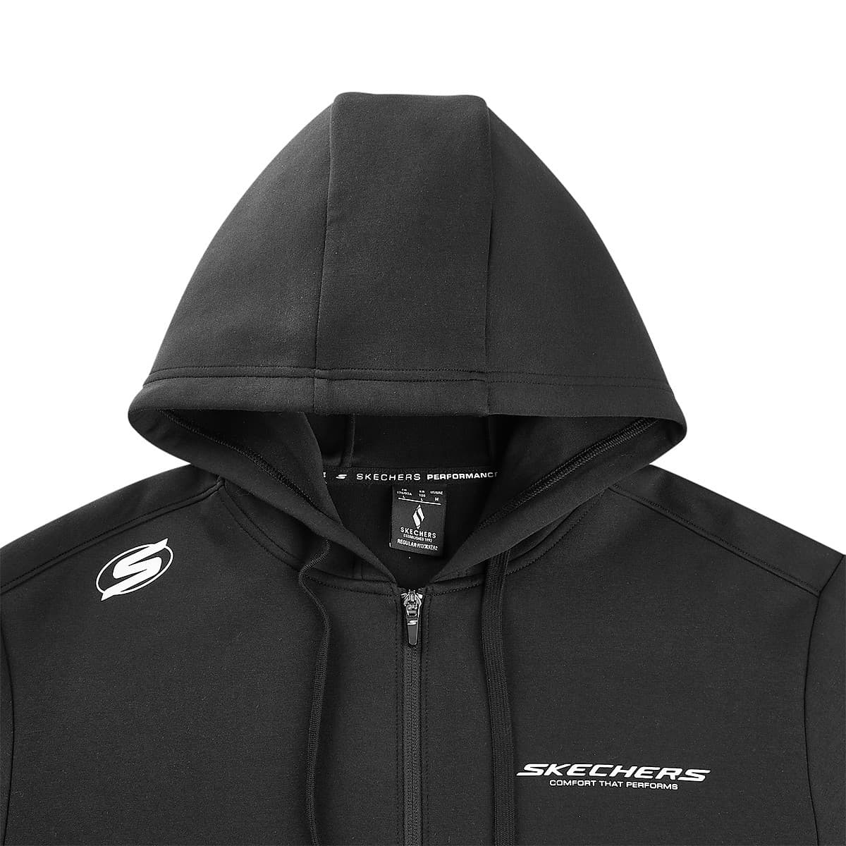 Skechers Basic Sports Свитшот Набор волшебных цветов Мужской Угольно-черный - изображение 4