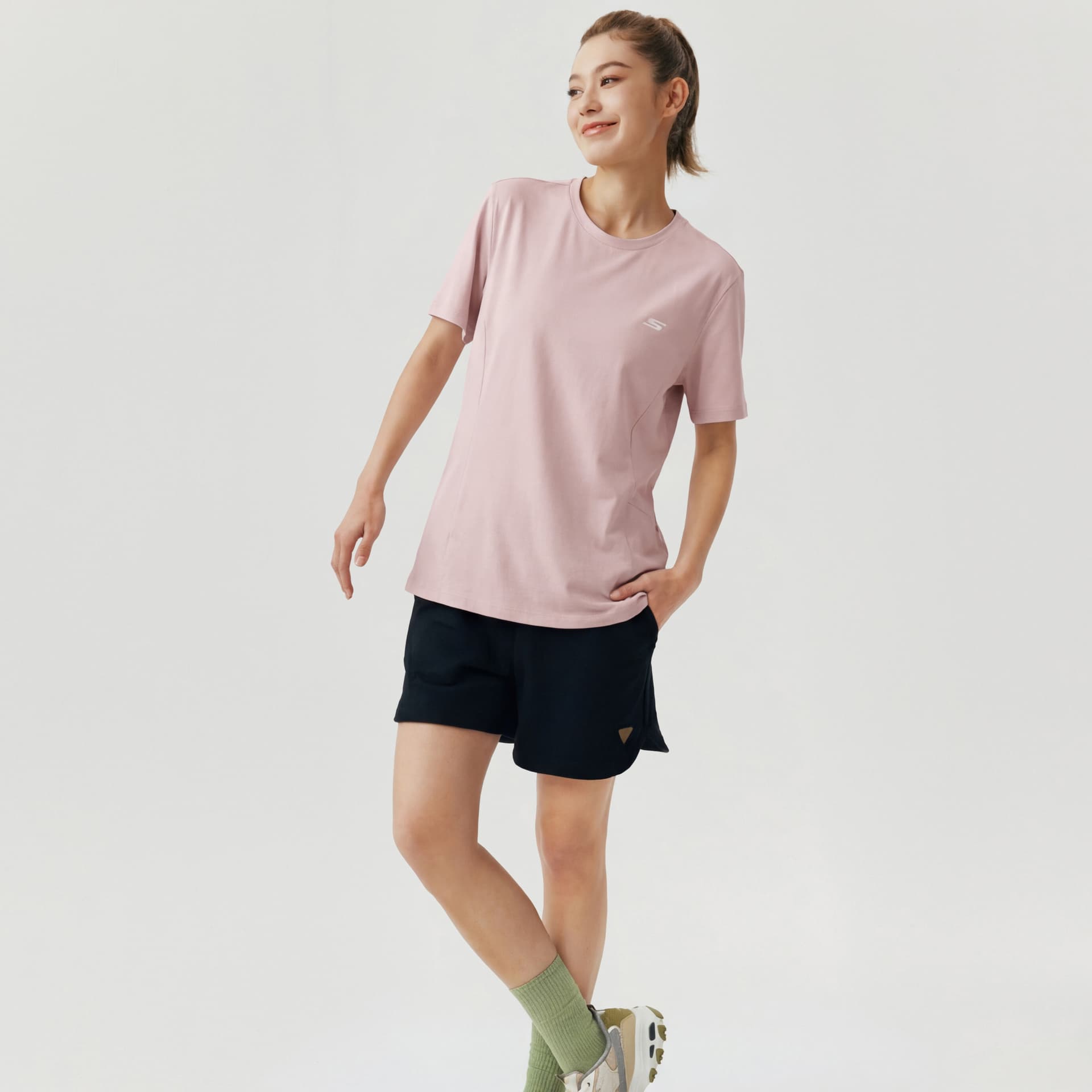 Футболка Skechers T-Shirt Женская Светло-фиолетовая Roland - изображение 3