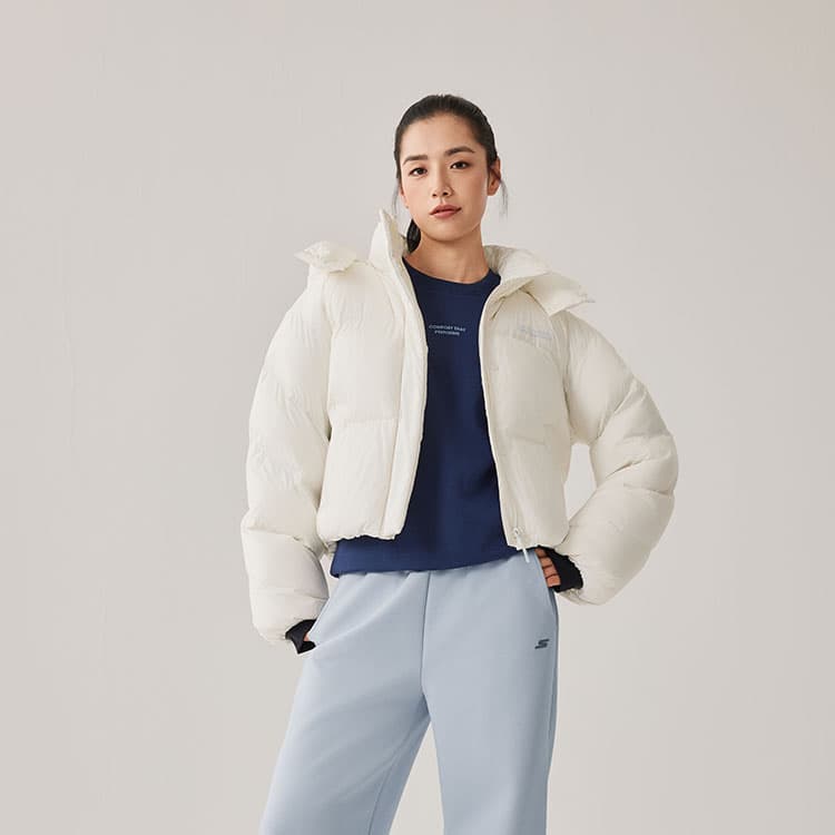 Пуховик Skechers Пуховик Женский Хлопковый Белый - изображение 3