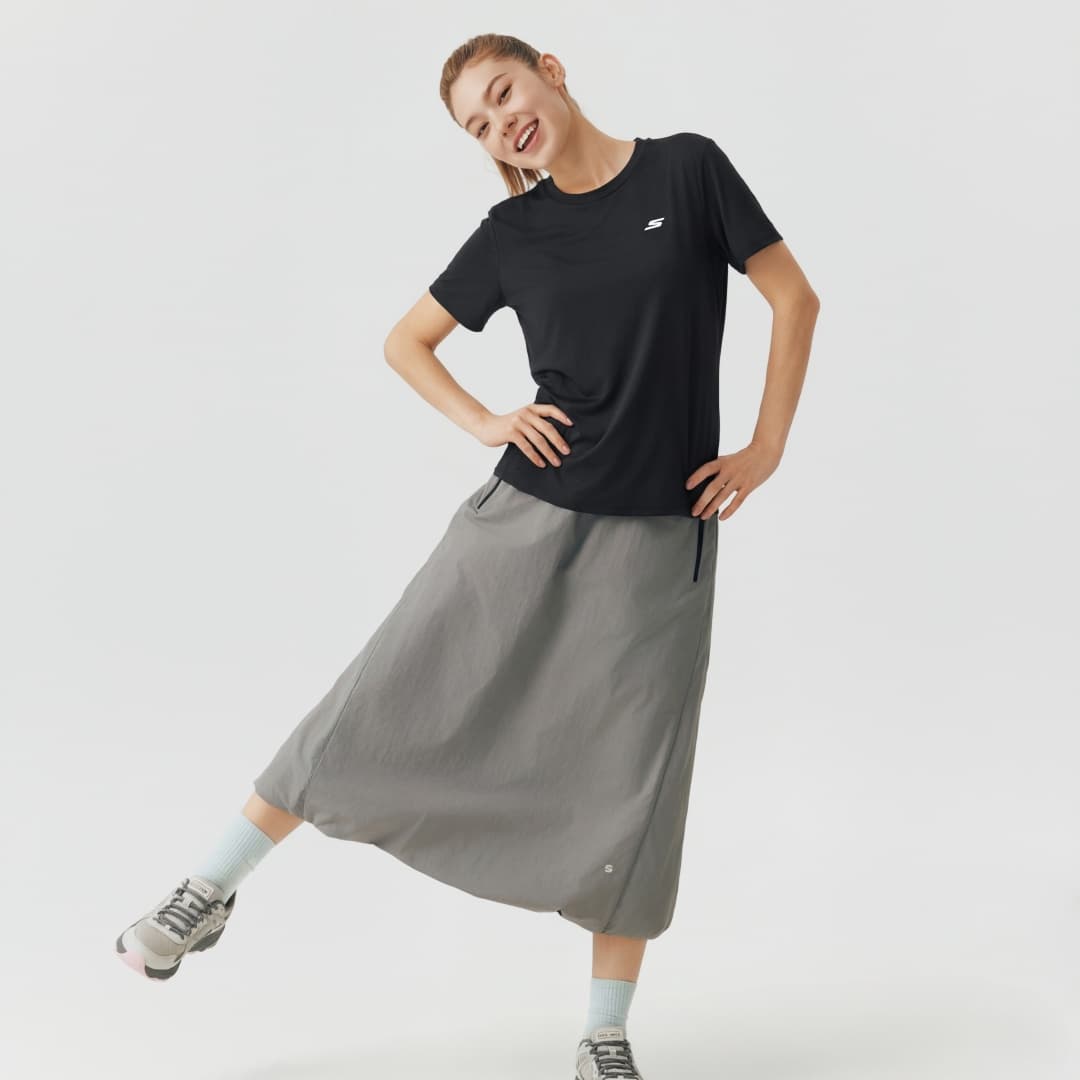 Футболка Skechers Charcoal Black 0018 Женская T-рубашка - изображение 5