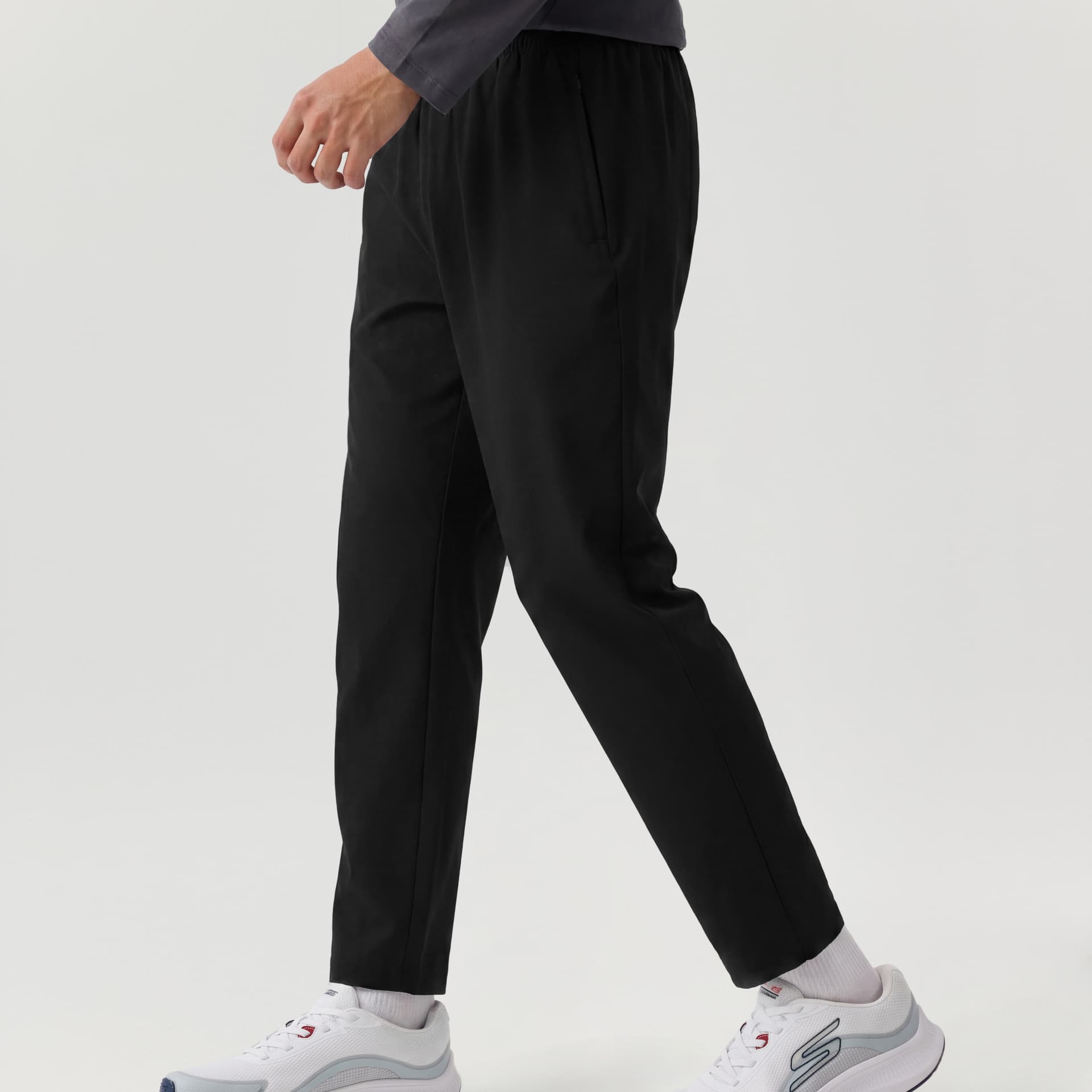 Skechers Угольный черный 0018 Мужские Быстросохнущие Брюки - изображение 3