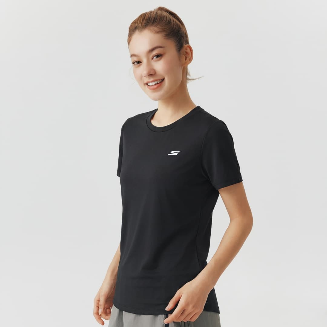 Футболка Skechers Charcoal Black 0018 Женская T-рубашка - изображение 4