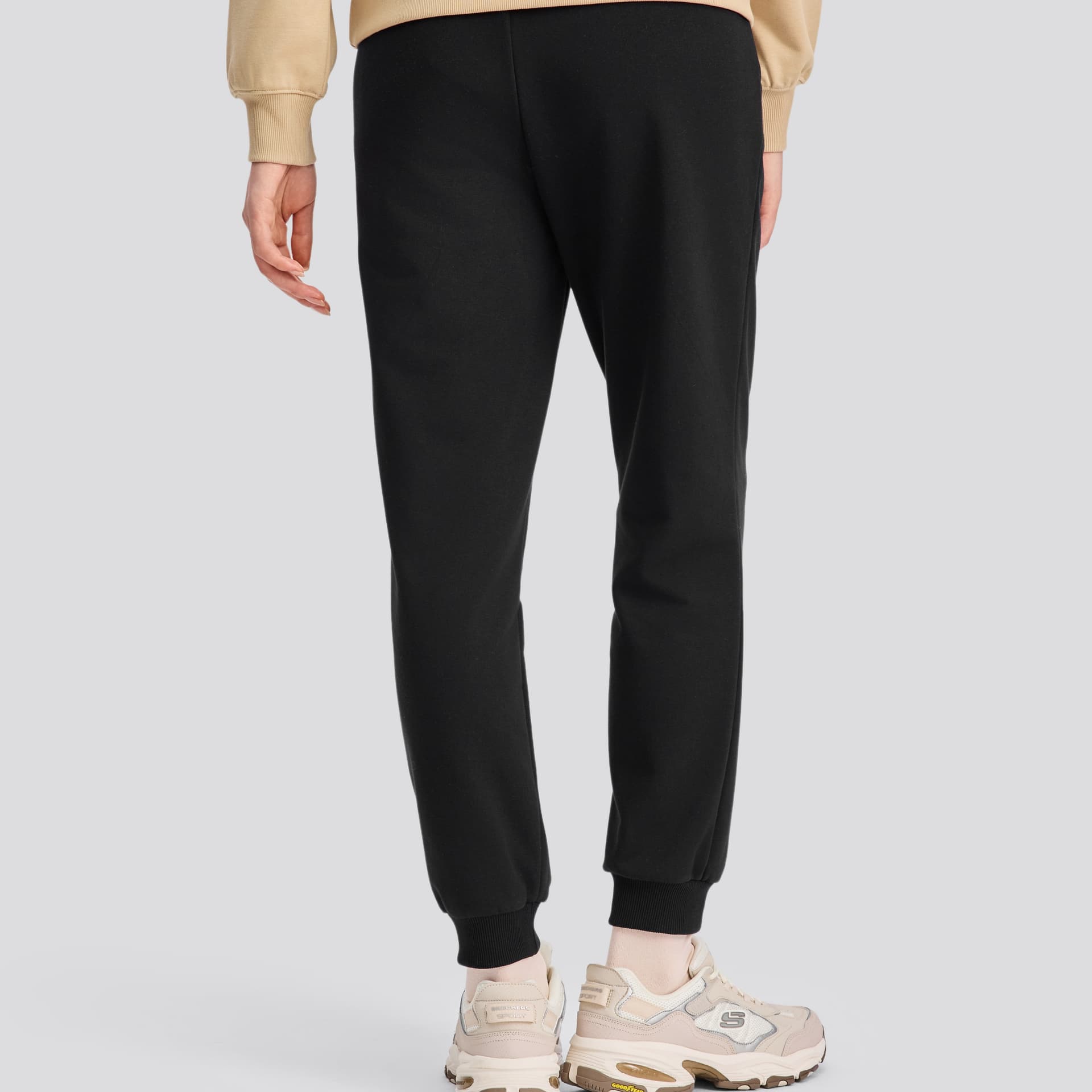 Штаны Skechers Charcoal Black 0018 Женские Вязаные Спортивные Штаны - изображение 6