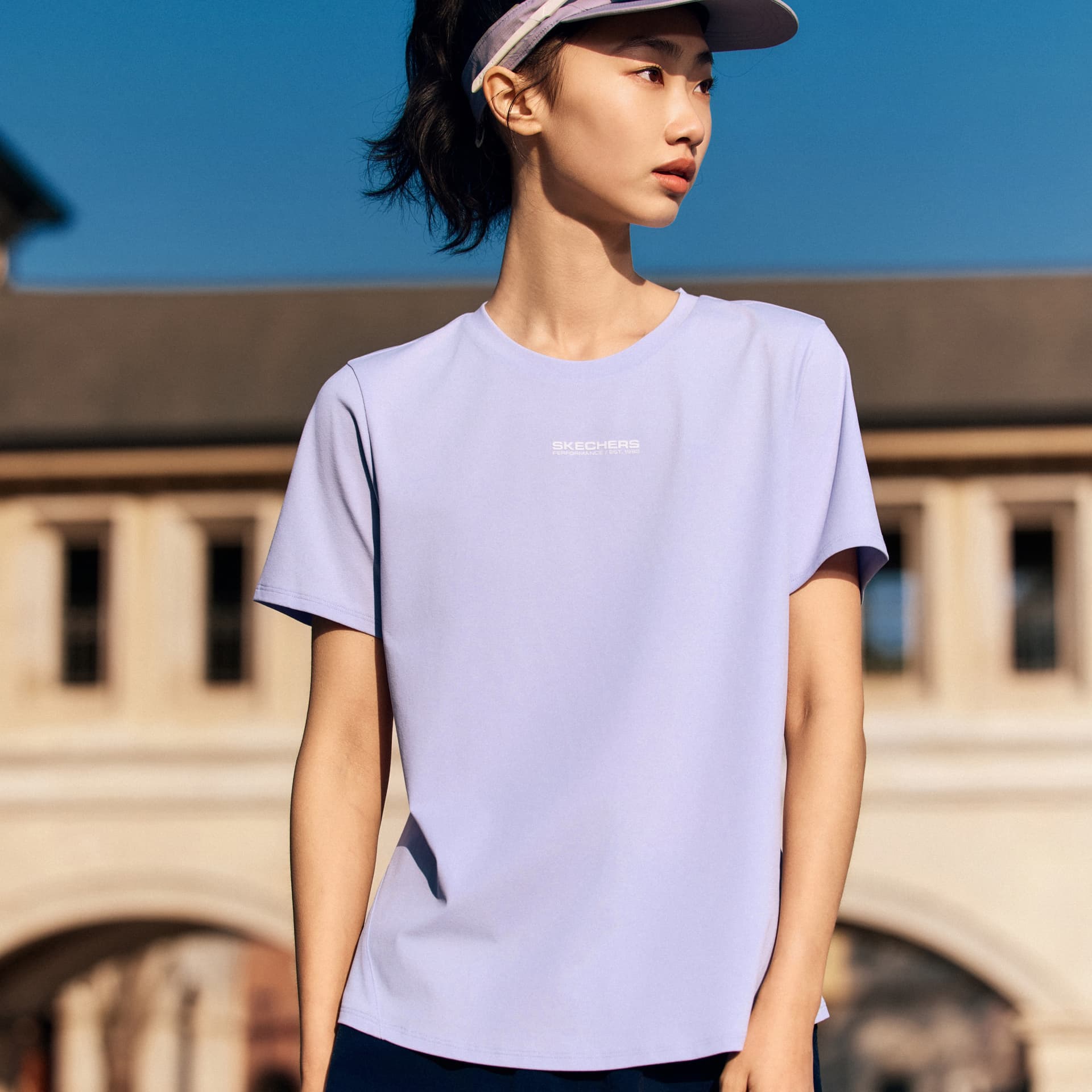 Футболка Skechers T-Shirt Женская Фиолетовая Фотиния - изображение 4
