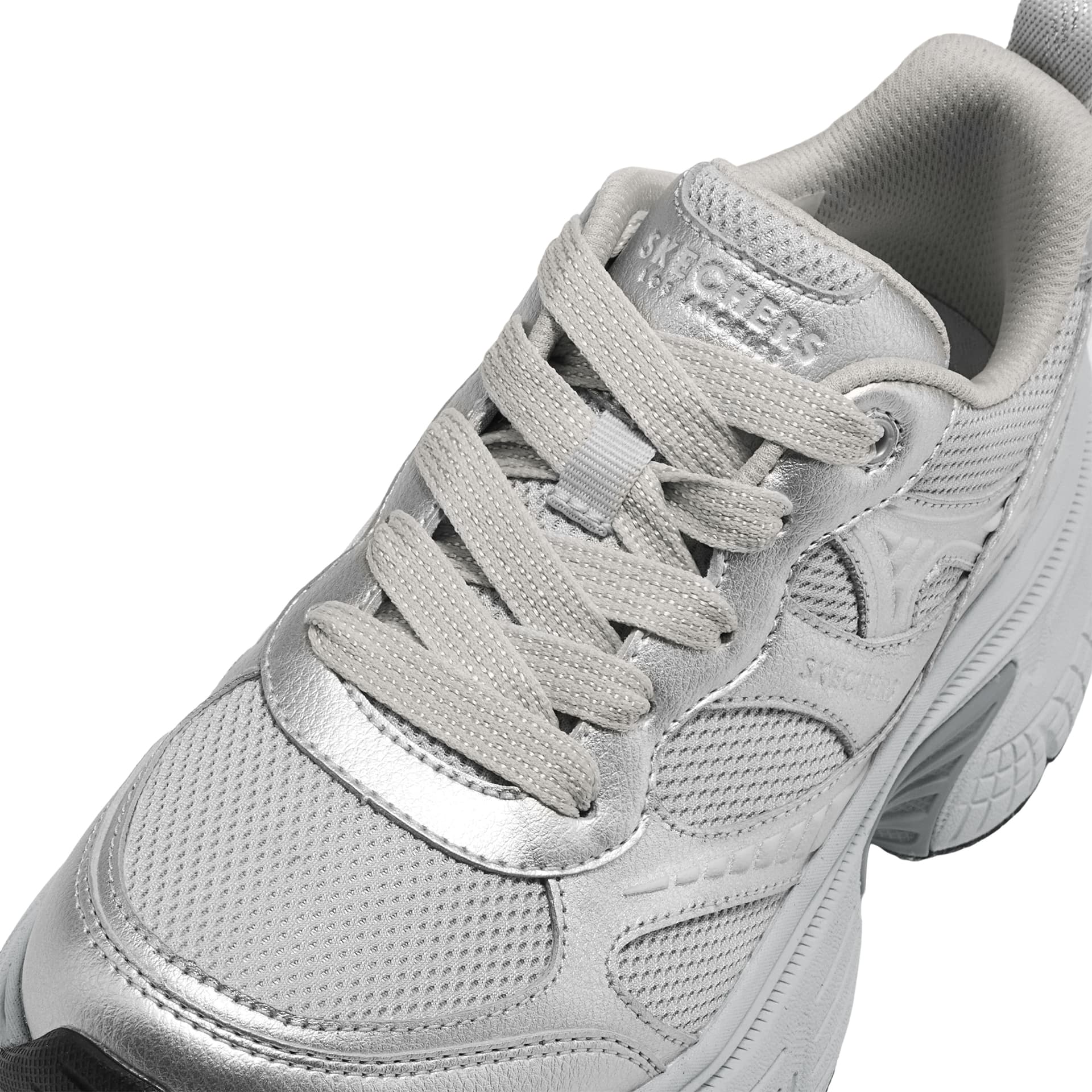 Кроссовки Skechers Уличный Массивные кроссовки Low Топ Серебряный Женские - изображение 6