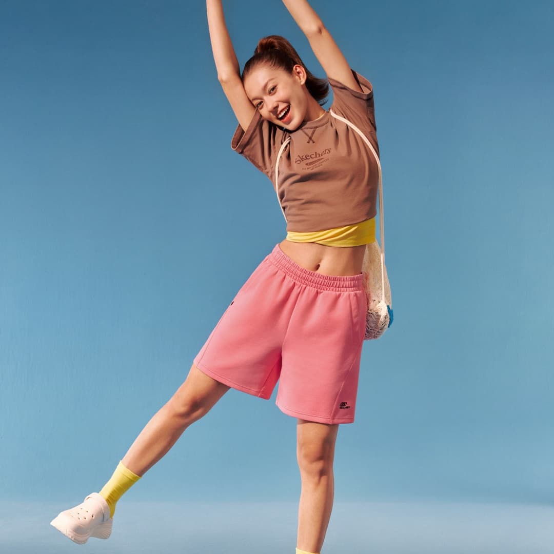 Шорты Skechers Ярко-розовый 069V Женские Повседневные шорты - изображение 6