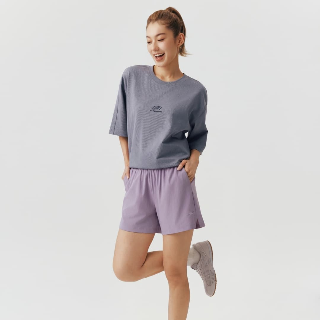 Skechers Таро Фиолетовый 04PW Женские Спортивные Шорты - изображение 4