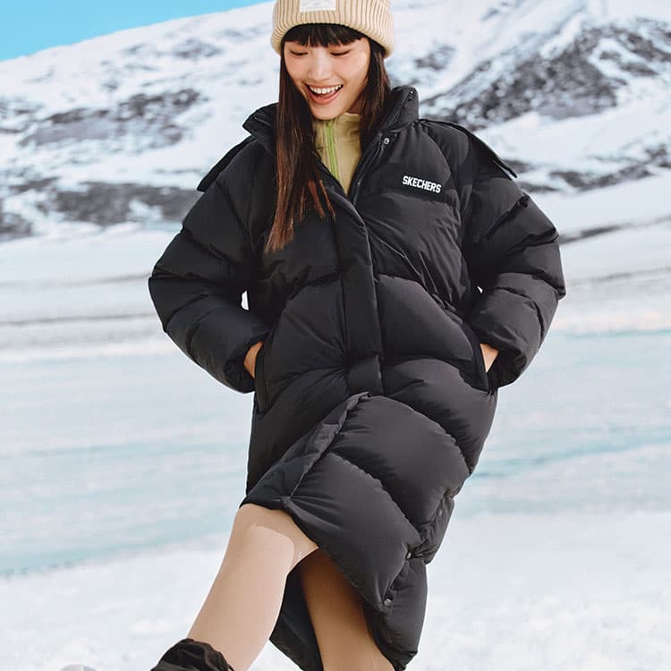 Пуховик Skechers Пуховик Женский Углеродный Черный - изображение 7