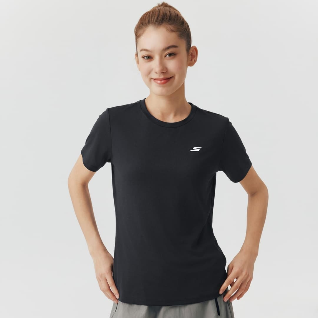 Футболка Skechers Charcoal Black 0018 Женская T-рубашка - изображение 3