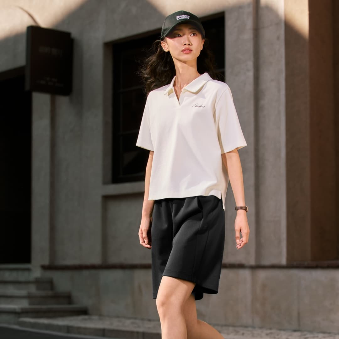 Шорты Skechers Charcoal Black 0018 Женские Повседневные Шорты - изображение 4