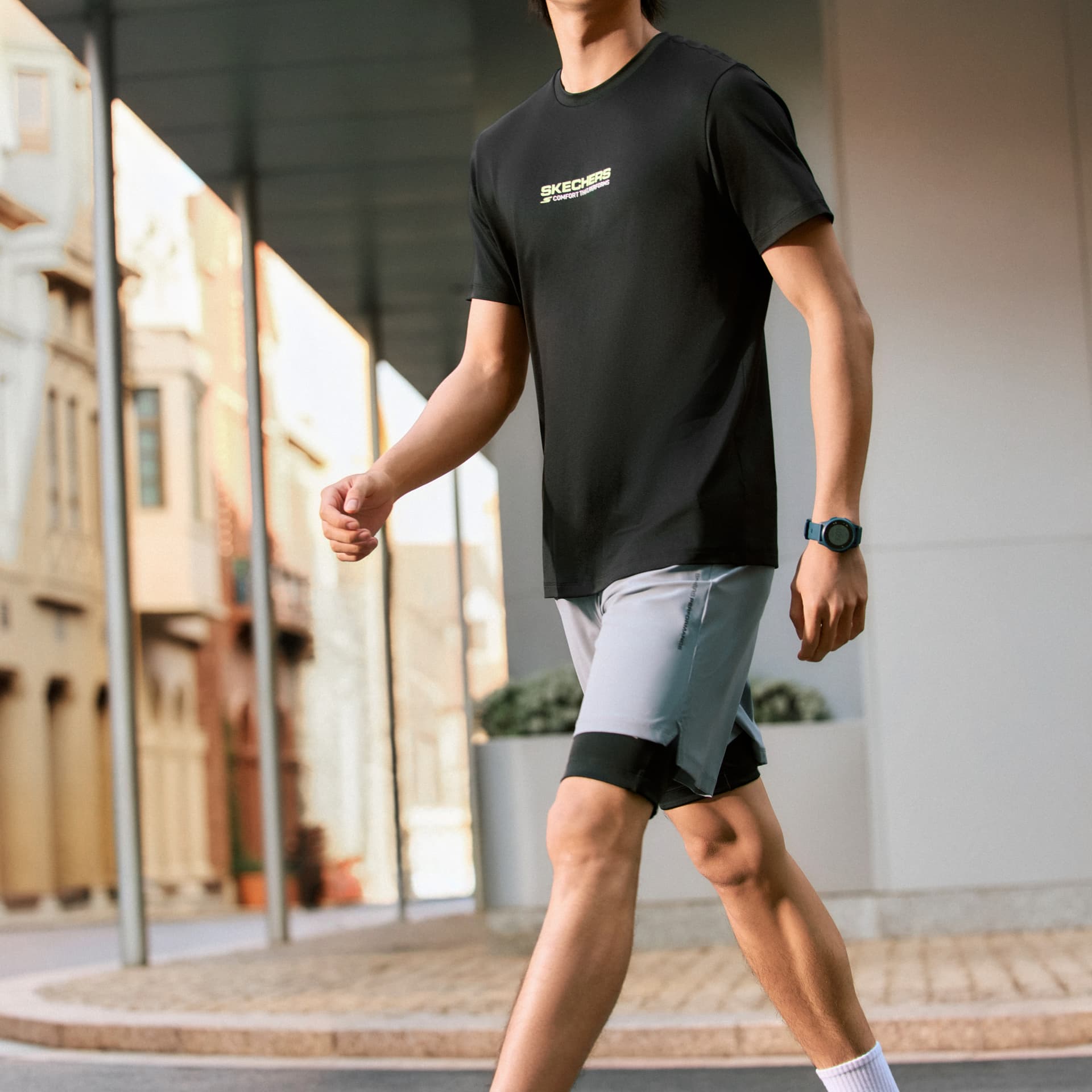 Футболка Skechers Basic Sports Углерод Черный 0018 Мужская T-Рубашка - изображение 8