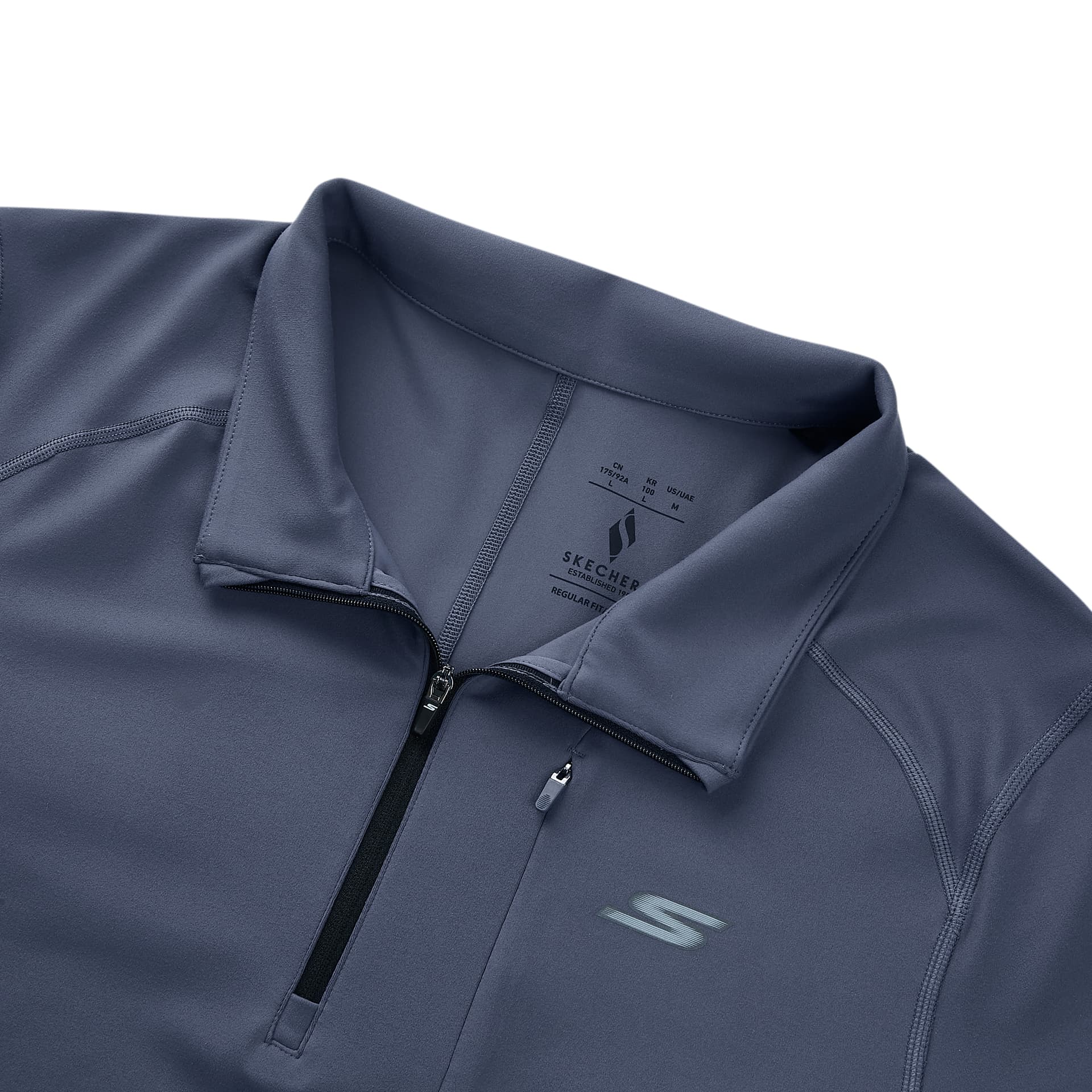 Футболка Skechers Comfortable Sports Collection T-Shirt Мужской Ночной Синий Серый - изображение 3