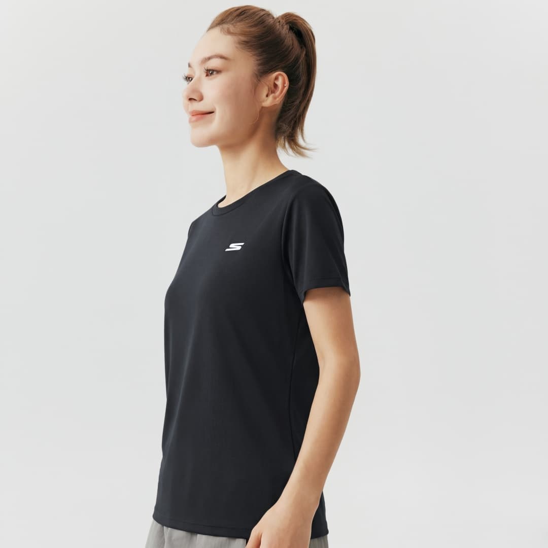 Футболка Skechers Charcoal Black 0018 Женская T-рубашка - изображение 7