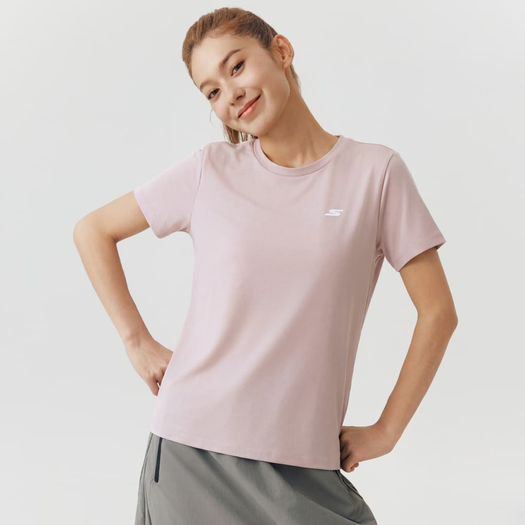 Футболка Skechers Светло-фиолетовый Roland 02J2 Женские T-рубашки - изображение 5