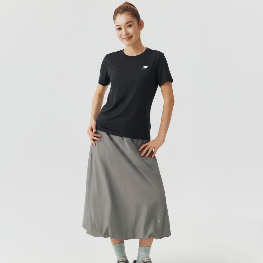 Футболка Skechers Charcoal Black 0018 Женская T-рубашка - изображение 6