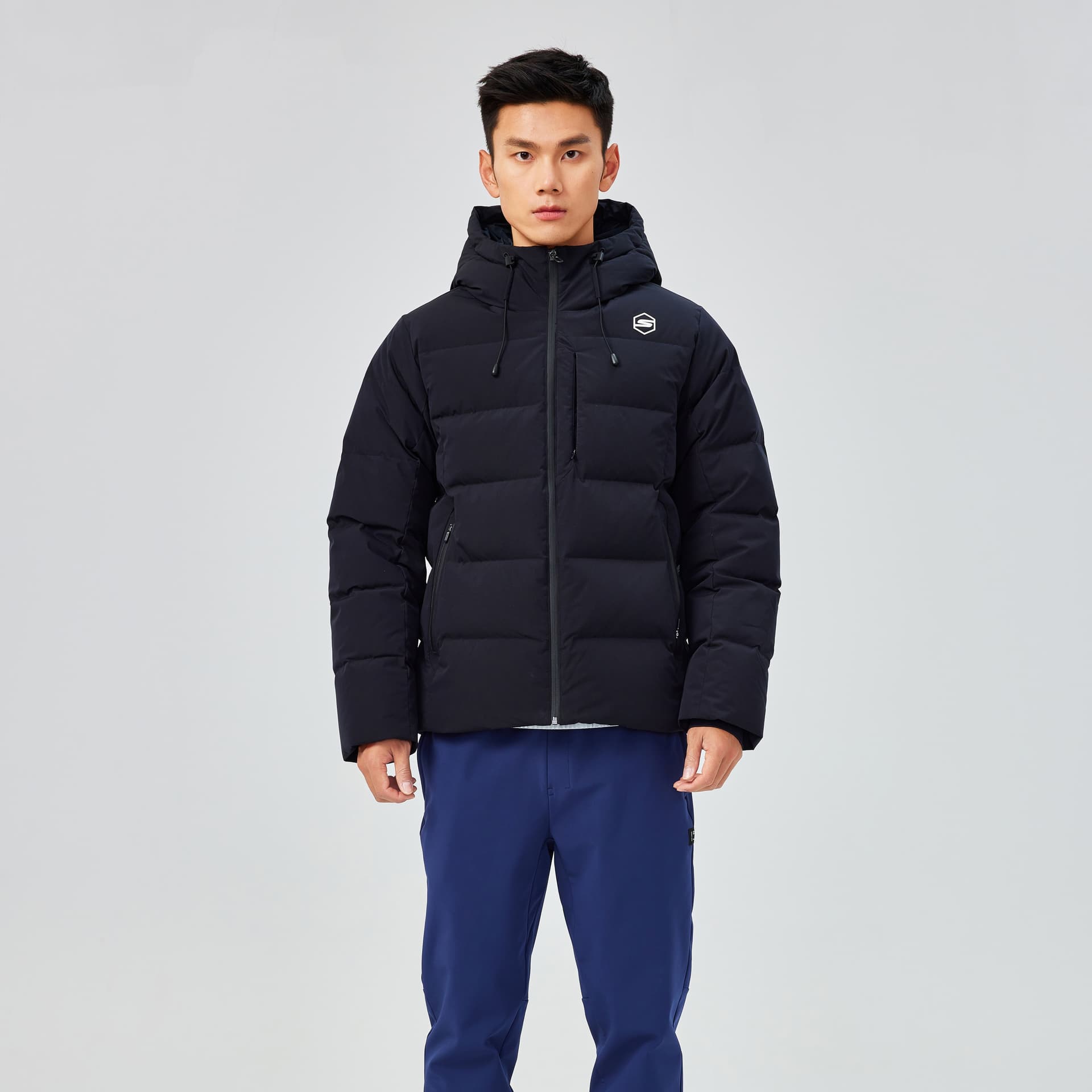 Зимняя куртка Skechers Comfortable Sports Collection FW24 Пуховик Мужской Черный - изображение 3