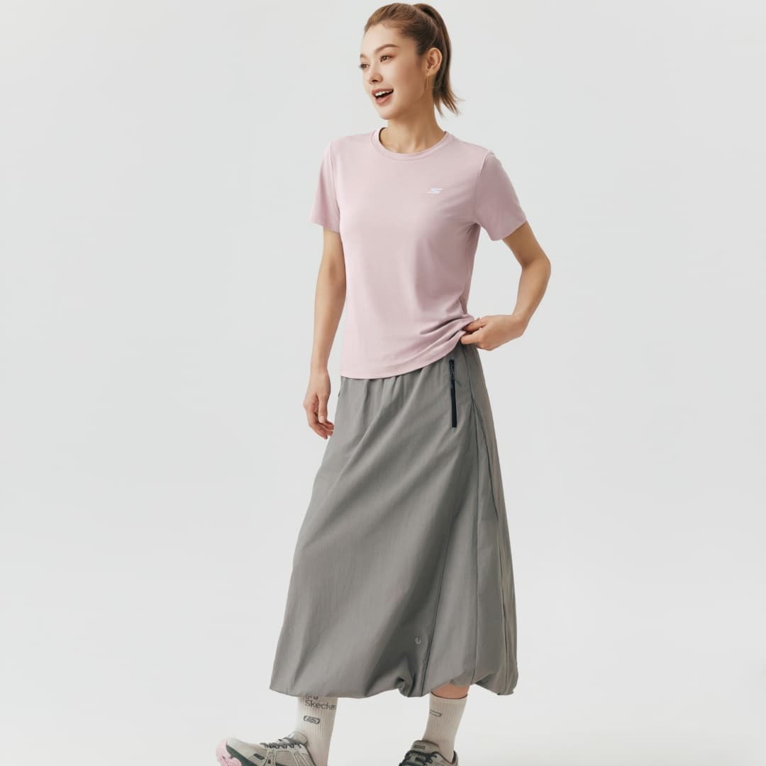 Футболка Skechers Светло-фиолетовый Roland 02J2 Женские T-рубашки - изображение 6