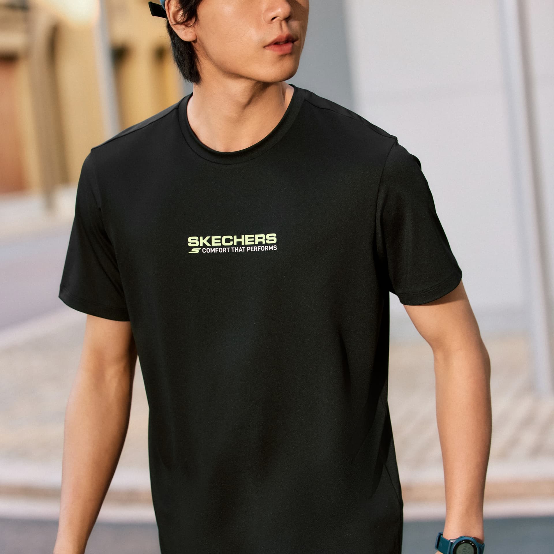 Футболка Skechers Basic Sports Углерод Черный 0018 Мужская T-Рубашка - изображение 4