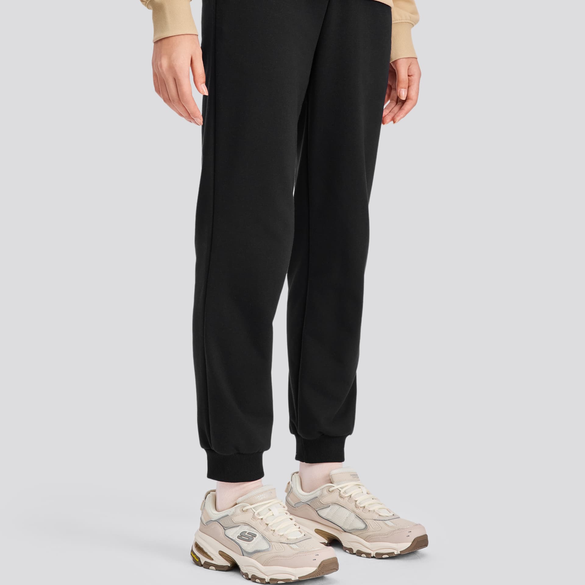 Штаны Skechers Charcoal Black 0018 Женские Вязаные Спортивные Штаны - изображение 7