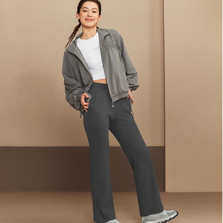 Штаны Skechers Повседневные штаны женские цвет устричный черный - изображение 5