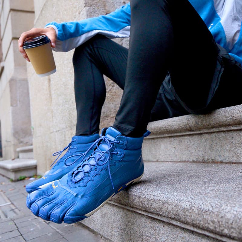Кроссовки для спортзала Vibram ROADCOZY FIVE Fingers Обувь Дышащая и Легкая Высокие Кроссовки для тренировок Мужские Синие - изображение 6