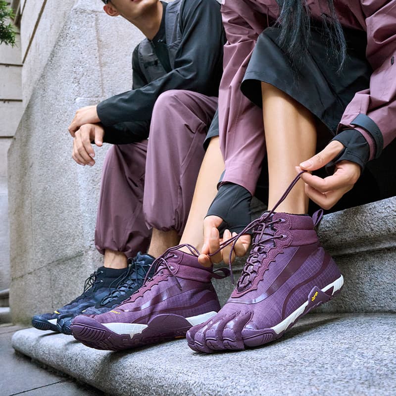 Кроссовки для спортзала Vibram ROADCOZY FIVE Fingers Обувь Дышащая и Легкая Высокие Кроссовки для тренировок Женские Фиолетовые - изображение 7