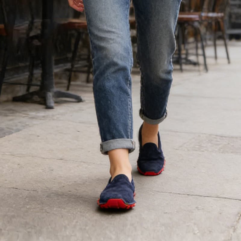 Кеды Vibram ONEQ Складные Повседневные Кроссовки Противоскользящие и Дышащие Мужские Темно-Синие - изображение 3