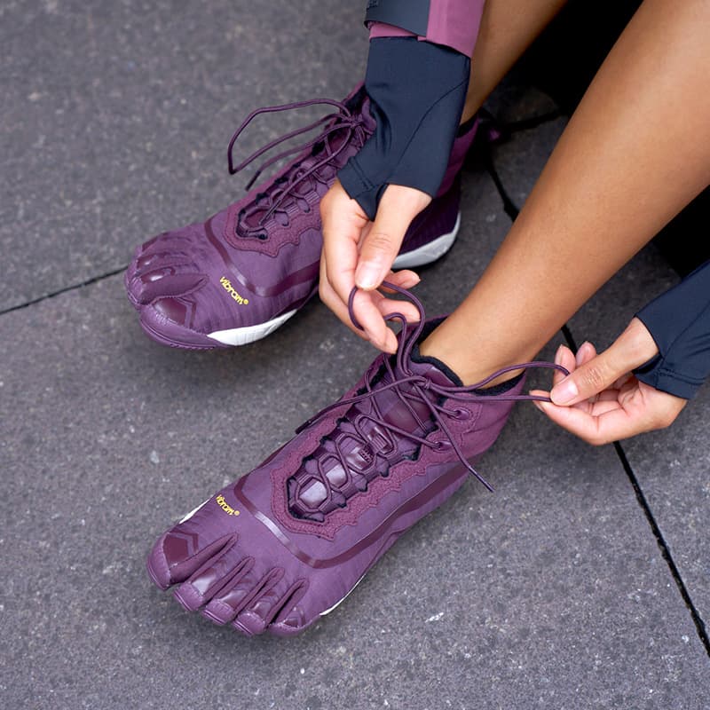 Кроссовки для спортзала Vibram ROADCOZY FIVE Fingers Обувь Дышащая и Легкая Высокие Кроссовки для тренировок Женские Фиолетовые - изображение 5