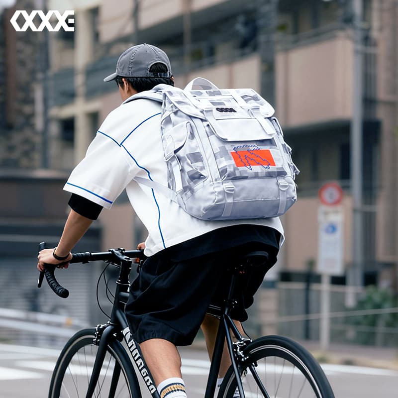 Рюкзак COEXISTENCE Reflective Backpack Large White Orange - изображение 5