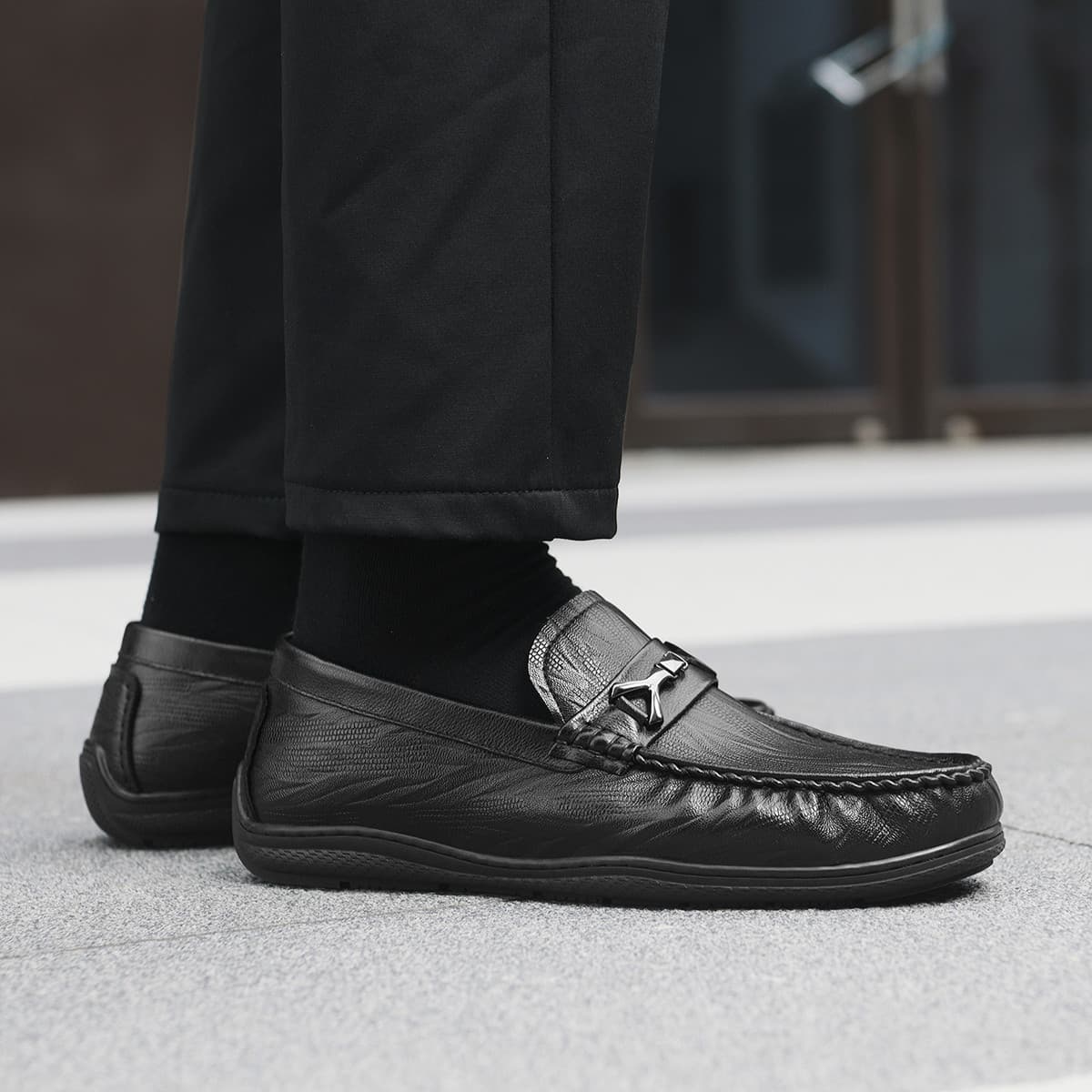 HLA Модный Удобный And Дышащий Мягкая подошва Лоферы с Slip-On Повседневные кожаные туфли Мужские - изображение 4