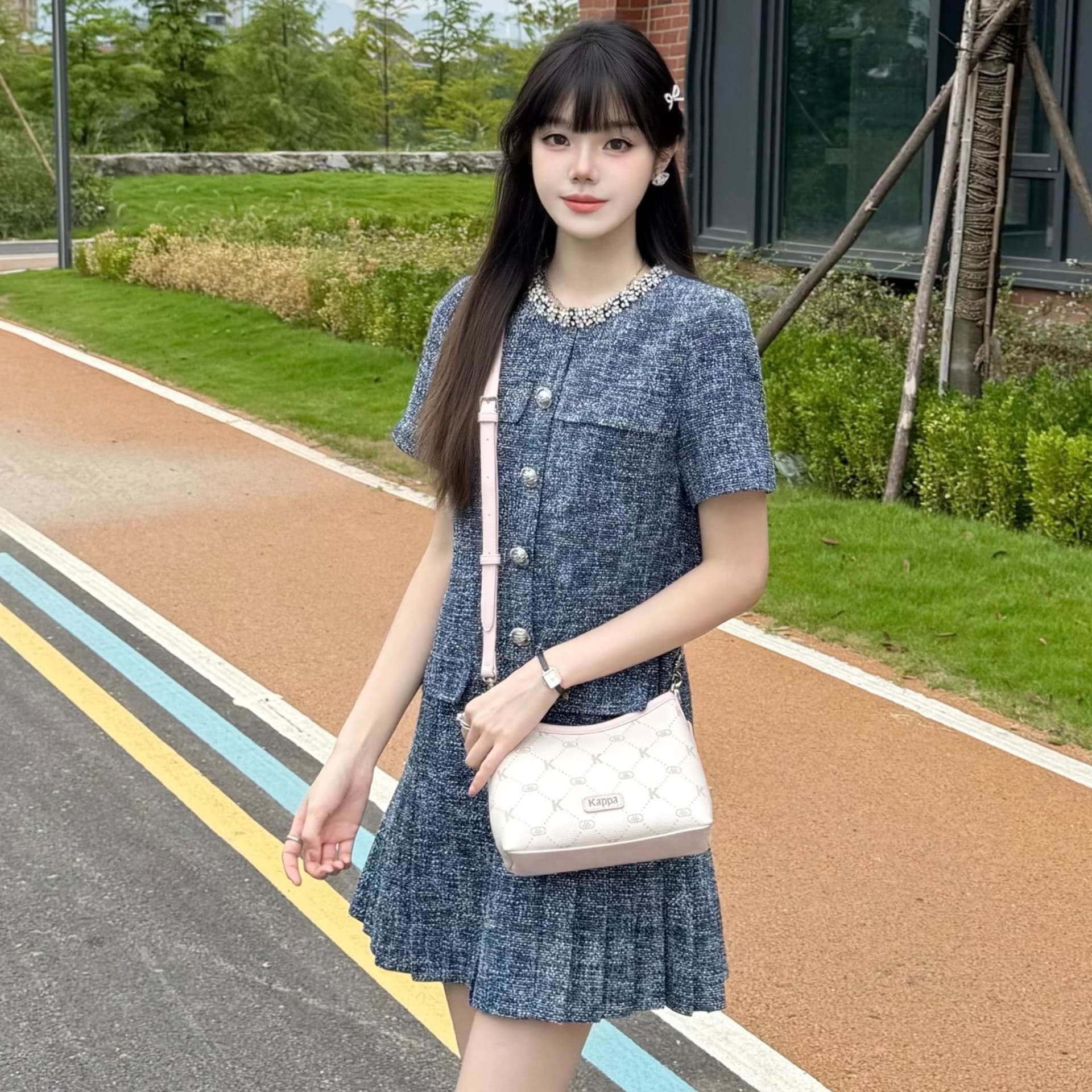 Мини-сумка KAPPA PVC Сумка через плечо Сумка на плечо Маленькая Женская Peachy Пуш Розовая - изображение 5