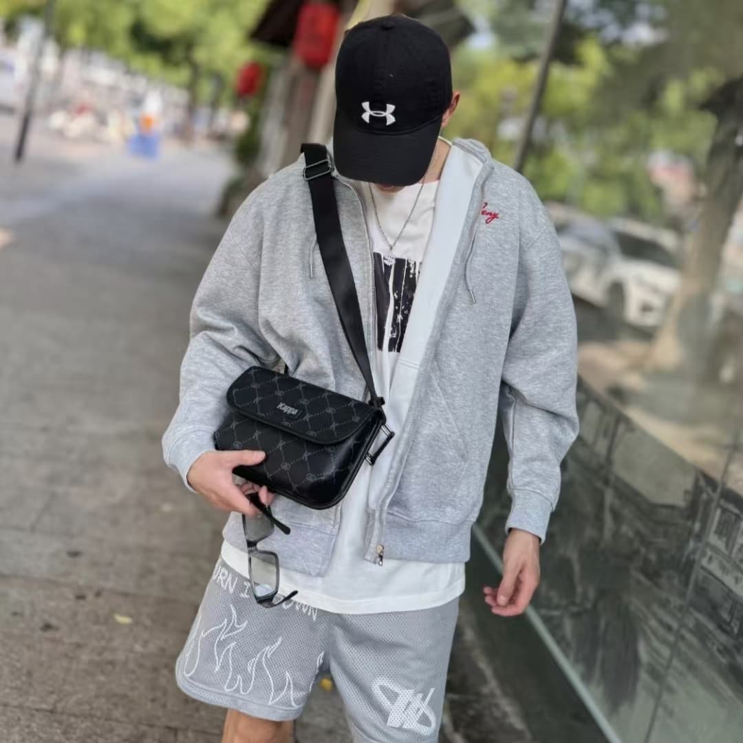 Мини-сумка Kappa Crossbody Bag Black - изображение 7