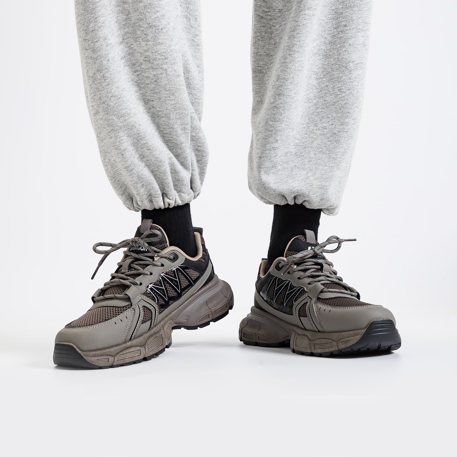 Кроссовки для бега WARRIOR Low Топ Беговые кроссовки Мужской Светлый хаки Черный - изображение 6