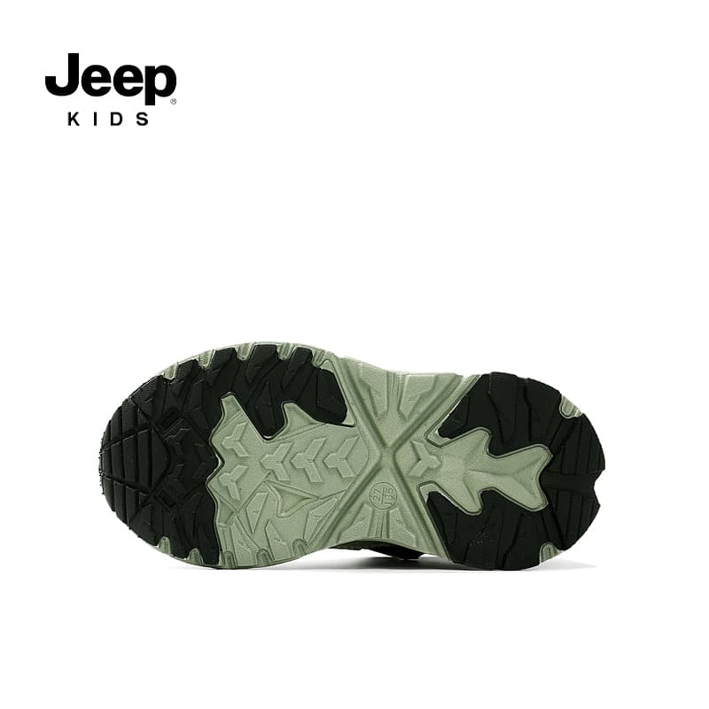 Кроссовки Jeep MID Топ Беговые кроссовки Зеленый Бобовый Зеленый Молочный кофейный Детский - изображение 7