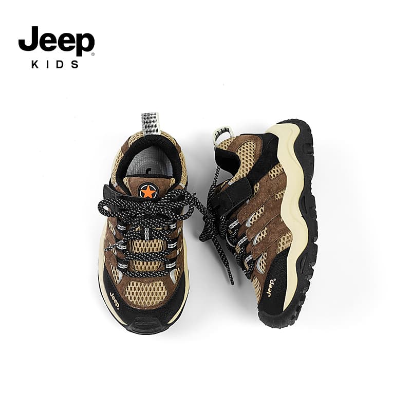 Кроссовки Jeep Детские беговые кроссовки Low Топ Коричневый Kids - изображение 5