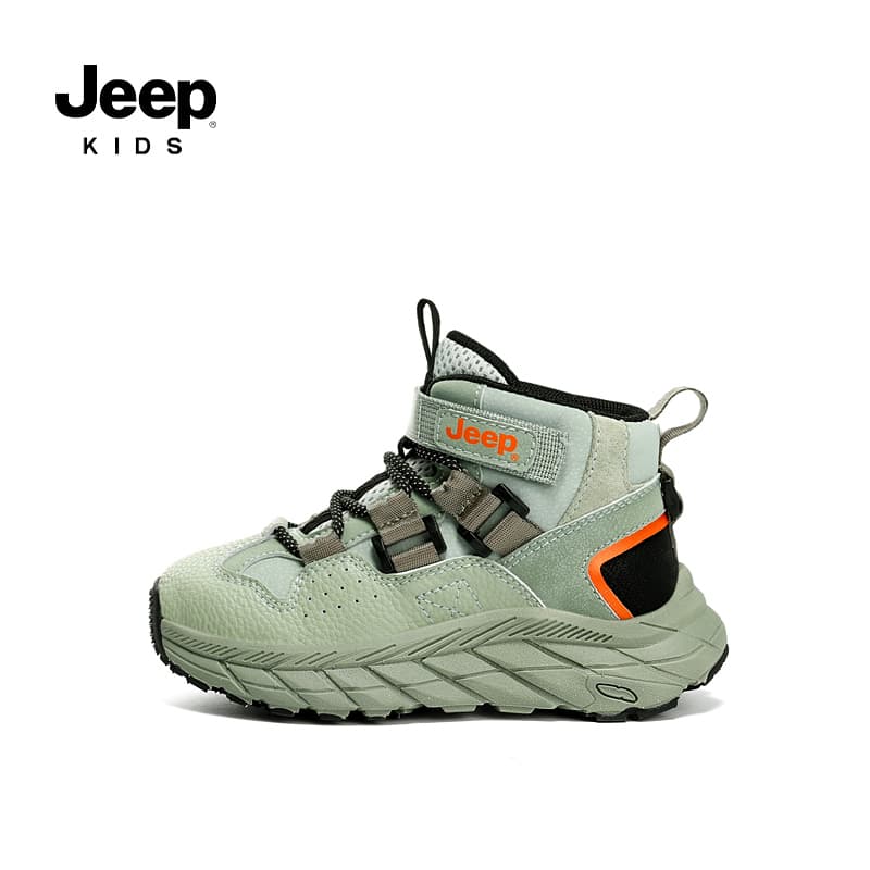 Кроссовки Jeep MID Топ Беговые кроссовки Зеленый Бобовый Зеленый Молочный кофейный Детский - изображение 3