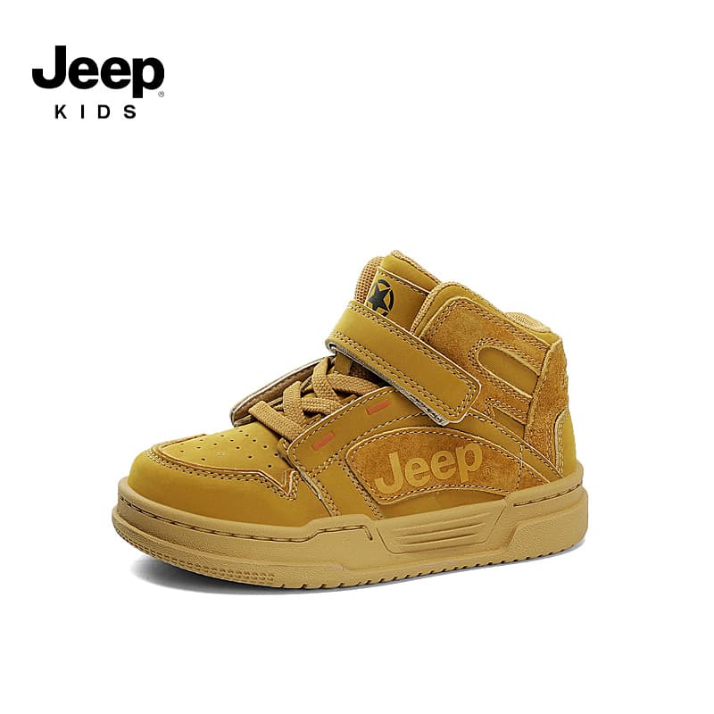 Кроссовки Jeep Детский Скейтбординг Обувь Высокий Верх Имбирное Печенье Коричневый Kids - изображение 3