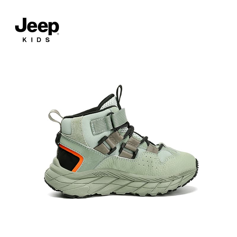 Кроссовки Jeep MID Топ Беговые кроссовки Зеленый Бобовый Зеленый Молочный кофейный Детский - изображение 2