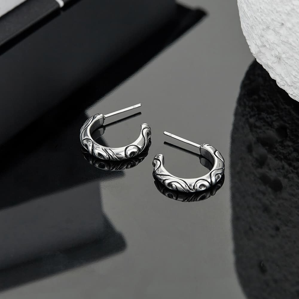 Серьги Серьги ENFANTIN из титанового стального сплава унисекс - изображение 4
