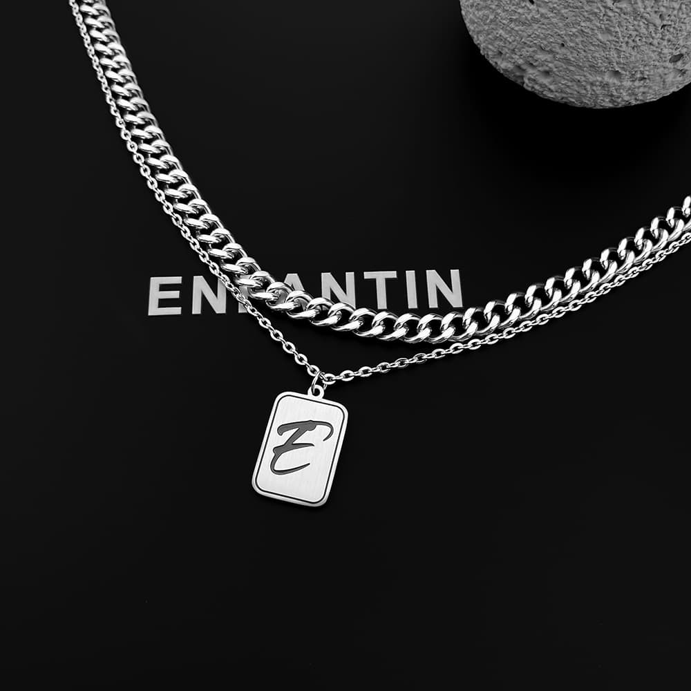 Ожерелье ENFANTIN Титановое стальное ожерелье унисекс - изображение 4