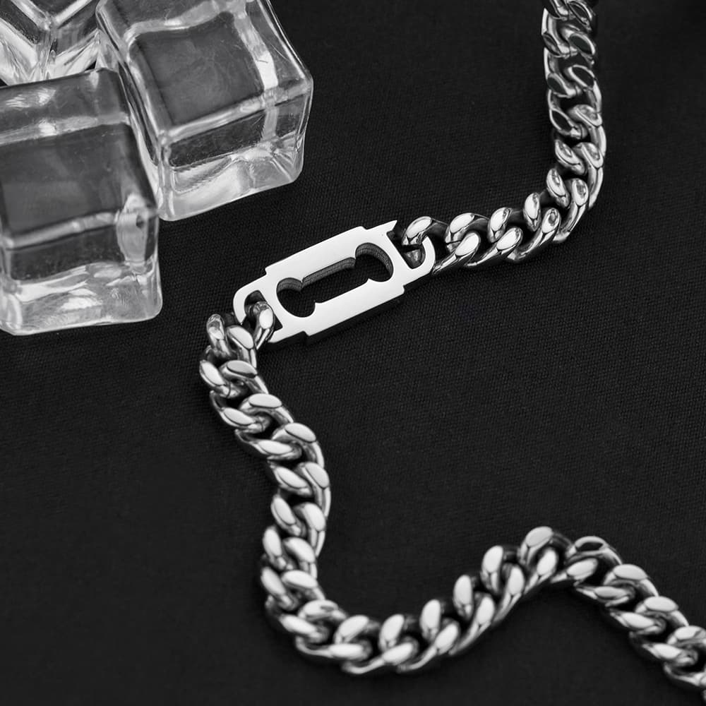 Ожерелье ENFANTIN Титановое стальное ожерелье унисекс серебряное - изображение 7